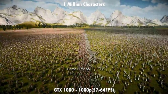 《史诗战争模拟器2》技术演示 GTX1060能百万人大战