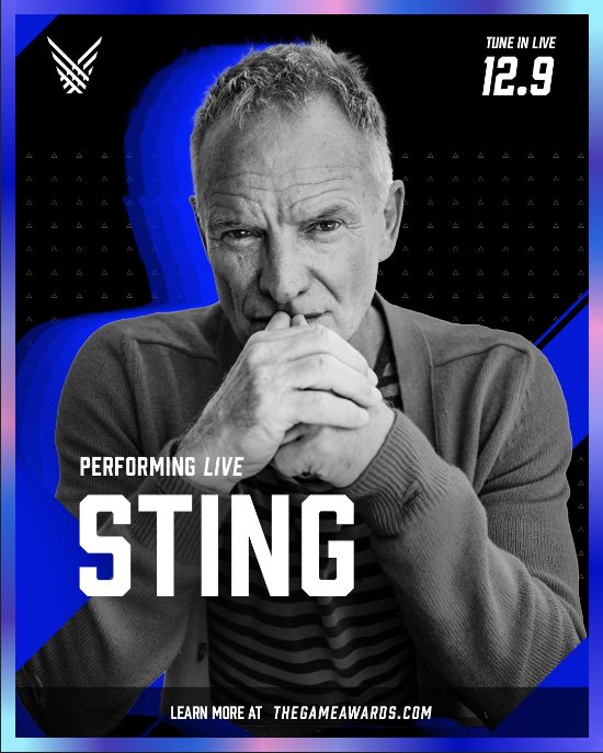 TGA邀歌手Sting做客现场 献唱《双城之战》曲目