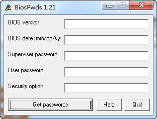 BiosPwds(获取Bios密码) V1.21免费版