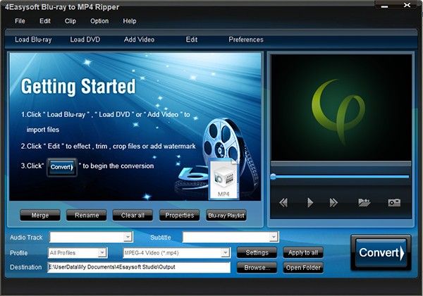 4Easysoft Blu-ray to MP4 Ripper(视频转换工具) 3.1.36官方版